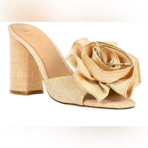 ANTONIO MELANI & STYLE BY SIMKINS Collaboration Raffie Blake Flower Bow Sandals